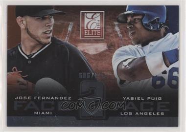 2014 Panini Donruss - Face to Face #4 - Jose Fernandez, Yasiel Puig /999