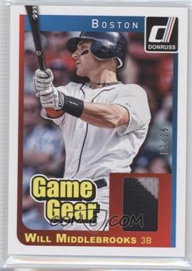 2014 Panini Donruss - Game Gear - Prime #46 - Will Middlebrooks /25