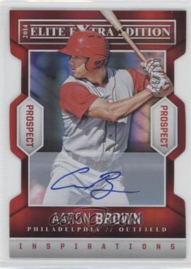 2014 Panini Elite Extra Edition - Prospects - Inspirations Die-Cut Signatures #46 - Aaron Brown /100