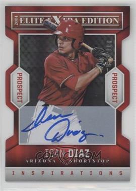 2014 Panini Elite Extra Edition - Prospects - Inspirations Die-Cut Signatures #99 - Isan Diaz /100