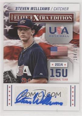 2014 Panini Elite Extra Edition - USA Baseball 15U - Signatures #4 - Steven Williams /199