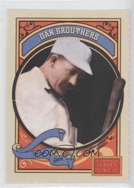 2014 Panini Golden Age - Hobby Box Bottom 3-card Panels - Croft's Swiss Milk Cocoa Black Singles #7 - Dan Brouthers