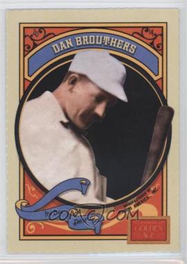 2014 Panini Golden Age - Hobby Box Bottom 3-card Panels - Croft's Swiss Milk Cocoa Black Singles #7 - Dan Brouthers