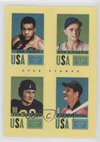 Stan Musial, Tom Harmon, Dom DiMaggio, Joe Louis