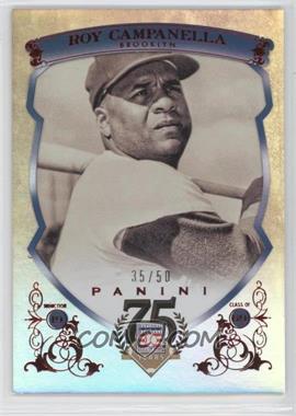 2014 Panini Hall of Fame - Blue Shield - Red #36 - Roy Campanella /50