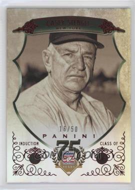 2014 Panini Hall of Fame - Green Shield - Red #35 - Casey Stengel /50