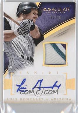 2014 Panini Immaculate Collection - Autograph Material - Prime #27 - Luis Gonzalez /15