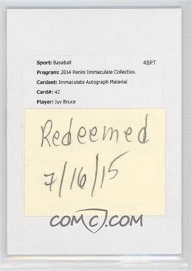 2014 Panini Immaculate Collection - Autograph Material #42 - Jay Bruce /99 [Being Redeemed]