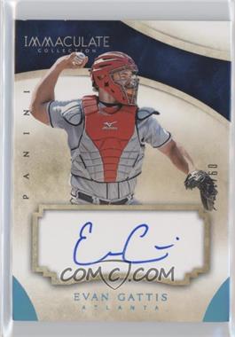 2014 Panini Immaculate Collection - Autographs - Blue #10 - Evan Gattis /10