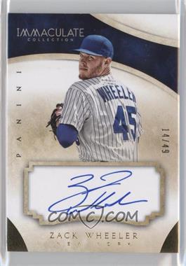 2014 Panini Immaculate Collection - Autographs #89 - Zack Wheeler /49