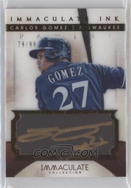2014 Panini Immaculate Collection - Immaculate Ink - Gold #22 - Carlos Gomez /99 [EX to NM]