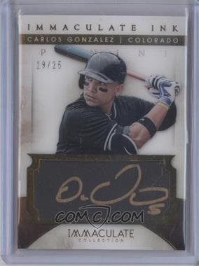 2014 Panini Immaculate Collection - Immaculate Ink - Gold #51 - Carlos Gonzalez /25