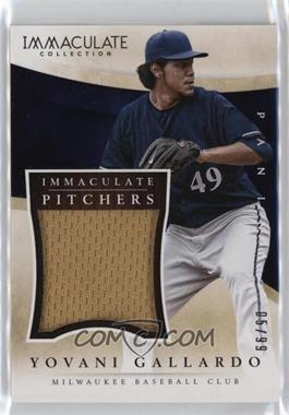 2014 Panini Immaculate Collection - Immaculate Pitchers #14 - Yovani Gallardo /99