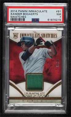 2014 Panini Immaculate Collection - Immaculate Swatches #91 - Xander Bogaerts /99 [PSA 7 NM]