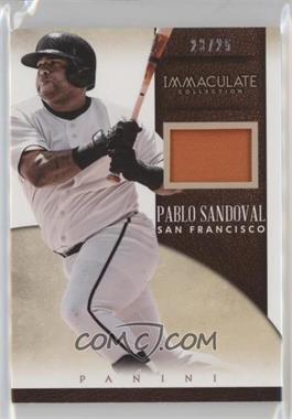 2014 Panini Immaculate Collection - Singles Material - Prime #17 - Pablo Sandoval /25
