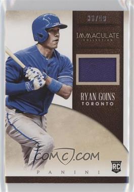 2014 Panini Immaculate Collection - Singles Material #38 - Ryan Goins /99