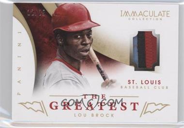2014 Panini Immaculate Collection - The Greatest Materials - Prime #7 - Lou Brock /25