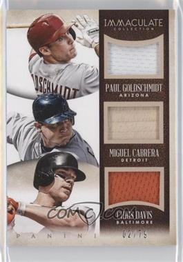 2014 Panini Immaculate Collection - Trios Players #5 - Chris Davis, Miguel Cabrera, Paul Goldschmidt /79