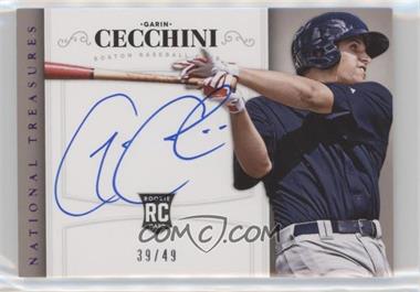 2014 Panini National Treasures - [Base] - Purple #203 - Rookie Signatures - Garin Cecchini /49