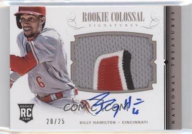 2014 Panini National Treasures - Rookie Colossal Signatures - Jersey Numbers Prime #9 - Billy Hamilton /25