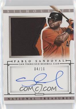 2014 Panini National Treasures - Silhouette Autographs - Black #42 - Pablo Sandoval /10