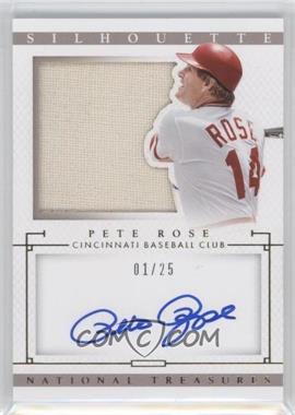 2014 Panini National Treasures - Silhouette Autographs - Gold #44 - Pete Rose /25