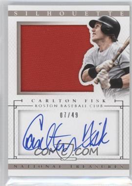 2014 Panini National Treasures - Silhouette Autographs #10 - Carlton Fisk /49