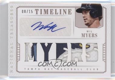 2014 Panini National Treasures - Timeline Signature Materials - Names Prime #16 - Wil Myers /15