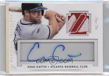 2014 Panini National Treasures - Treasure Signature Materials - Brand Logos #28 - Evan Gattis /1