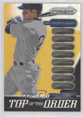 2014 Panini Prizm - Top of the Order - Gold Prizm #6 - Jacoby Ellsbury /10