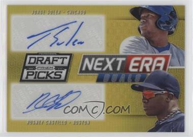 2014 Panini Prizm Perennial Draft Picks - Next Era Dual Autographs - Gold Prizm #9 - Jorge Soler, Rusney Castillo /10