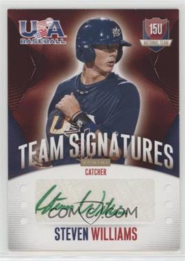 2014 Panini USA Baseball Box Set - [Base] - Signatures Green Ink #62 - 15U National Team - Steven Williams /5