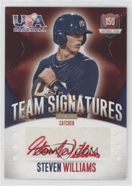 2014 Panini USA Baseball Box Set - [Base] - Signatures Red Ink #62 - 15U National Team - Steven Williams /25