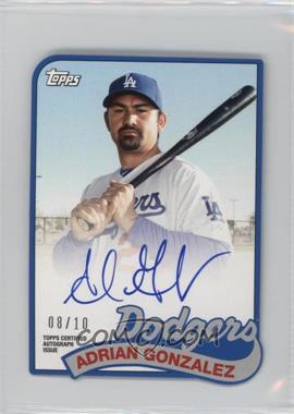 2014 Topps - 1989 Topps Die-Cut Minis Autographs #TMA-AG - Topps Update - Adrian Gonzalez /10