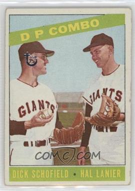 2014 Topps - 75th Anniversary Buybacks - Large Buyback Stamp #1966-156 - DP Combo - Dick Schofield, Hal Lanier