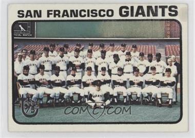 2014 Topps - 75th Anniversary Buybacks - Large Buyback Stamp #1973-434.1 - San Francisco Giants Team Photo (Topps 75 Logo on Lower Left)