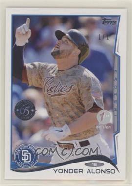 2014 Topps - [Base] - Access Pass Redemption 1st Edition 65th Stamp #129 - Yonder Alonso /1