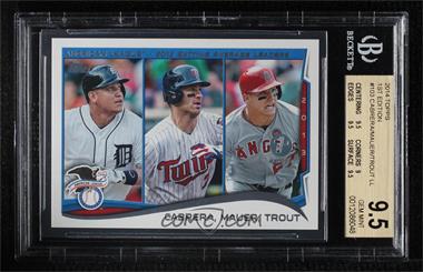 2014 Topps - [Base] - Access Pass Redemption 1st Edition #103 - League Leaders - Miguel Cabrera, Joe Mauer, Mike Trout /10 [BGS 9.5 GEM MINT]