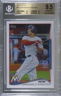 2014 Topps - [Base] - Access Pass Redemption 1st Edition #217 - Giancarlo Stanton /10 [BGS 9.5 GEM MINT]