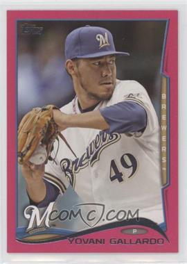 2014 Topps - [Base] - Pink #388 - Yovani Gallardo /50 [EX to NM]