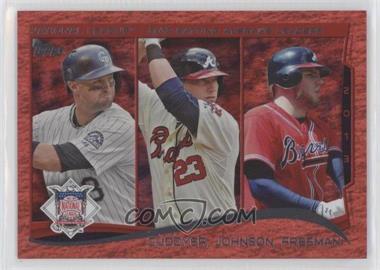 2014 Topps - [Base] - Red Hot Foil #237 - League Leaders - NL Batting Average Leaders (Michael Cuddyer, Chris Johnson, Freddie Freeman)