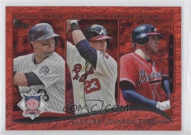 2014 Topps - [Base] - Red Hot Foil #237 - League Leaders - NL Batting Average Leaders (Michael Cuddyer, Chris Johnson, Freddie Freeman)