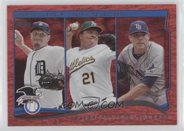 2014 Topps - [Base] - Red Hot Foil #299 - League Leaders - AL Wins Leaders (Max Scherzer, Bartolo Colon, Matt Moore)