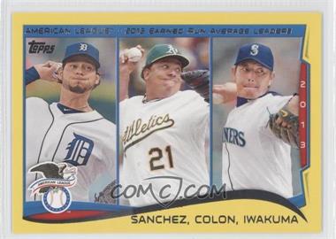 2014 Topps - [Base] - Retail Yellow #117 - League Leaders - AL Earned Run Average Leaders (Bartolo Colon, Hisashi Iwakuma)