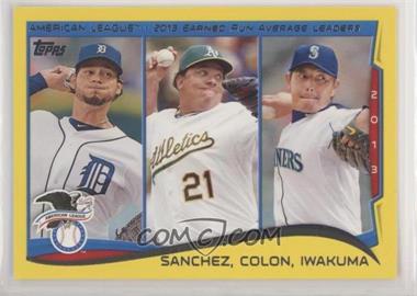 2014 Topps - [Base] - Retail Yellow #117 - League Leaders - AL Earned Run Average Leaders (Bartolo Colon, Hisashi Iwakuma)