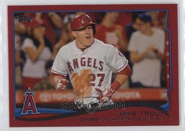 2014 Topps - [Base] - Target Red #364 - Season Highlights Checklist - Mike Trout (Youngest to Hit for Cycle in AL)