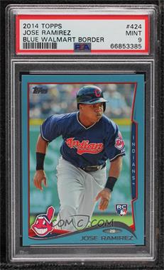 2014 Topps - [Base] - Wal-Mart Blue #424 - Jose Ramirez [PSA 9 MINT]