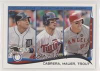 League Leaders - Miguel Cabrera, Joe Mauer, Mike Trout [EX to NM]