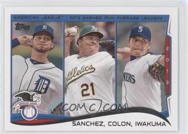 2014 Topps - [Base] #117 - League Leaders - AL Earned Run Average Leaders (Anibal Sanchez, Bartolo Colon, Hisashi Iwakuma)