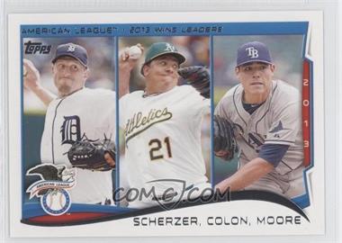 2014 Topps - [Base] #299 - League Leaders - AL Wins Leaders (Max Scherzer, Bartolo Colon, Matt Moore)